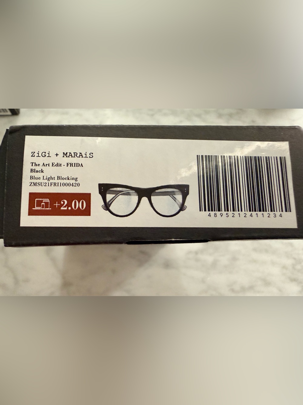 ZiGi + Maraïs Black Blue Light Blocking Reading Glasses - Frida (+2.00)